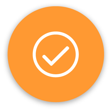 Seamless Integration Orange Icon.